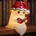 thumbnail image 1 of YZEGDCH Christmas Sale 2025 Christmas Cute Ghost Night Light 3D Resin Ghost Reading Booke Lamp with Christmas Hat Gifts for Kids Girls Boys Women, Halloween Christmas Decorations, 1 of 8