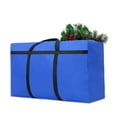 thumbnail image 1 of Christmas Tree Storage Bag,20"x14"x6" Reusable Premium Double Zipper Christmas Tree Storage Container (Blue),Keeps Christmas Decorations Clean & Dry for Next Season, 1 of 4