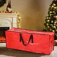 thumbnail image 1 of Christmas Tree Storage Bag,48"x15"x20" Large Waterproof Dustproof Durable Christmas Tree Storage Container (Red),Keeps Christmas Decorations Clean & Dry for Next Season, 1 of 6