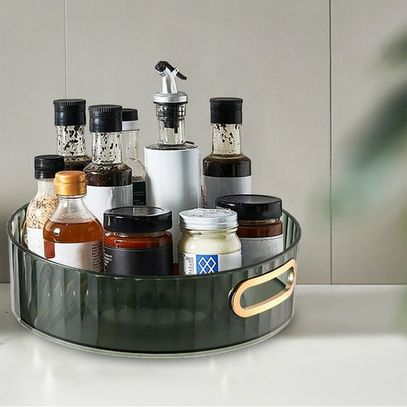 YZEGDCH Under $10 Lazy Susan Turntable Organizer Non-Skid Spicy Rack Pantry Organization & Storage for Dining Table Pantry Kitchen Countertop Home Decor