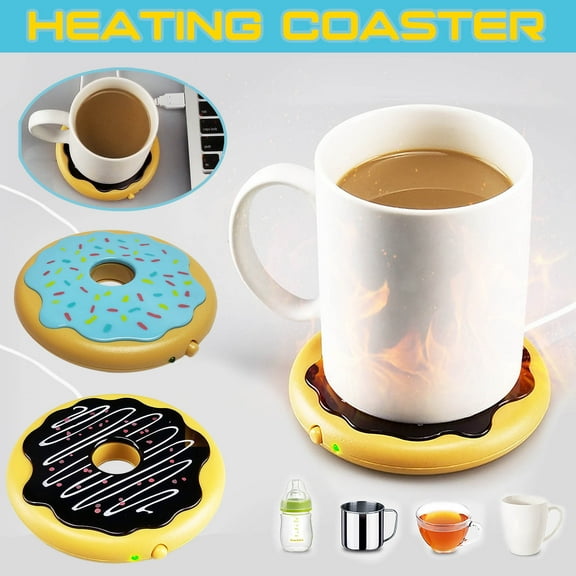 Coffee Mug Warmer for Desk,Heated Coffee Mug,Desk Accessories,with Automatic Shut Off and Tempe Setting,Gift,Coffee Cup Heater for Milk,Tea,and Beverages,Constant Temperature