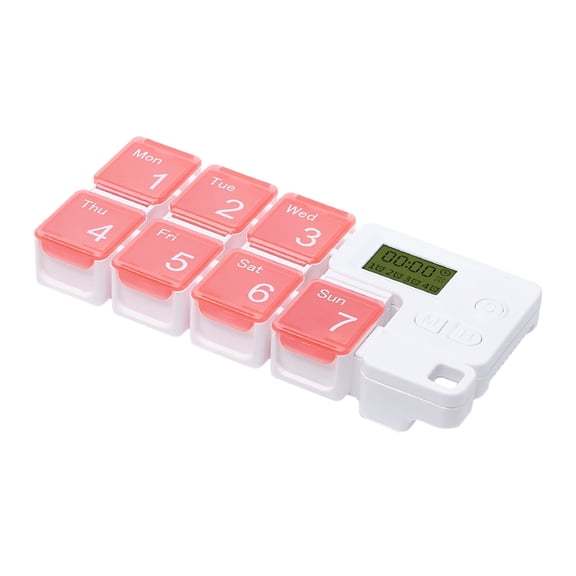 Large Weekly Pill Organizer Arthritis Friendly Pill Box BPA-Free Pill Organizer 7 Day Small Medicine Organizer for Pill Vitamins Fish Oil Supplements