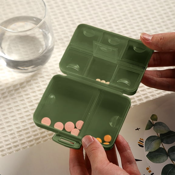 Large Weekly Pill Organizer Easy to Open Large Capacity Portable Travel Pill Box Small Medicine Organizer for Pill Vitamins Fish Oil Supplements