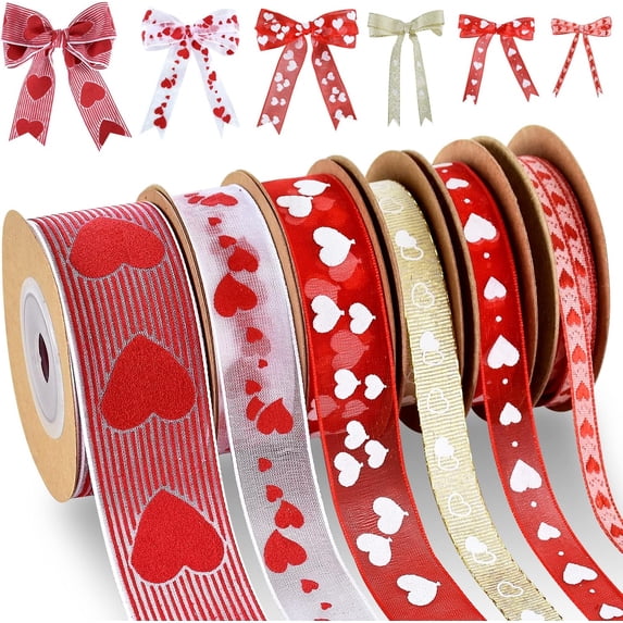 Two Ribbons Gift Thin Satin Ribbon for Valentine's Day Ribbons Lover Gifts Box Packaging ...