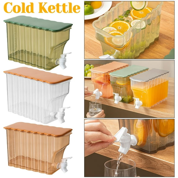 YZEGDCH Under $10!1.8L Cold Kettle Glass BPA-Free Leakproof Plastic Water Pitcher with Lid for Lemonade Iced Tea Milk Juice Beverages