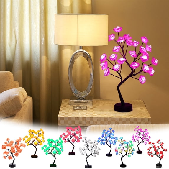 YZEGDCH Clearance!Valentines Day Decorations,Flower Forever Enchanted Rose Decor LED Romantic Light,Best Gift for Her on Valentine's Day,Anniversary,Mother's Day Gifts