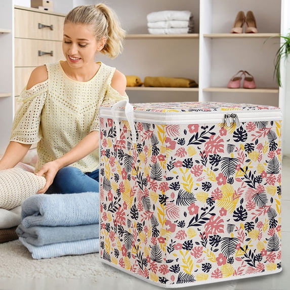 YZEGDCH Clothes Storage Home Extra Heavy Duty Oversized Storage Bags Reinforced Handle for Clothing, Blanket, Comforters, Bed Sheets, Pillows and Toys