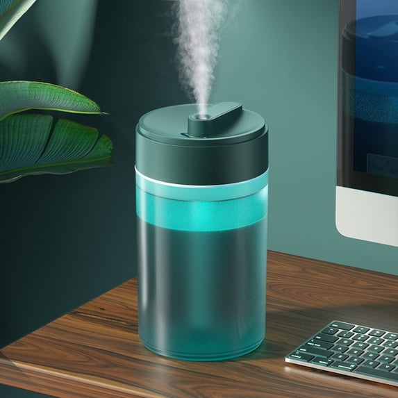 YZEGDCH Cool Mist Humidifier Clearance,1.2L Large Capacity Quiet Easy-To-Clean USB Cool Mist Humidifier (Green),Small Quiet Air Portable Humidifiers