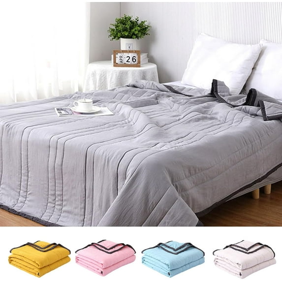 Cooling Comforter for Hot Sleepers Throw/Standard Size/Queen/King Summer Cooling Blankets Double-Sided Cool Soft Lightweight Summer Quilt Gifts for Mom Women,Under $25