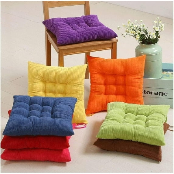 Cushion Dining Chair Cushions with Ties Chair Pads & Chair Cushions Thick Soft Seat Cushion Outdoor Furniture Pads for Kitchen Dining Office Chair