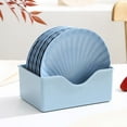 thumbnail image 1 of Tupukom of The Day Household Spit Bones Plates with Base Lightweight and Stack-able Dining Table Garbage Plate Luxury Home Table Decor,10pcs+Base, 1 of 6