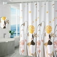 thumbnail image 1 of Extra Long Shower Curtain Liner Waterproof Machine Washable & Wrinkle-Free Shower Curtain Floral Bathtub Bathroom Home Decor,71"x47", 1 of 6