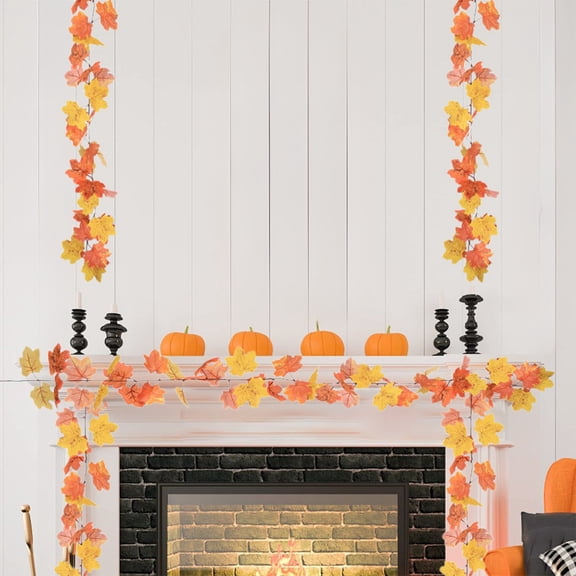 YZEGDCH Flower Fall Garland - Halloween Decorations - Artificial Hanging Fall Vines for Home Tree Mantle Indoor Outdoor Thanksgiving Party Supplies
