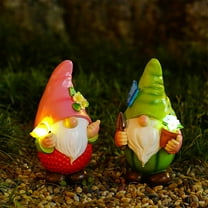 Tupukom Garden Center Outdoor Garden Statues with Solar Lights Figurines Lawn Ornaments Garden Decoration for Balcony Garden Patio Yard Lawn Gifts for Family and Friends