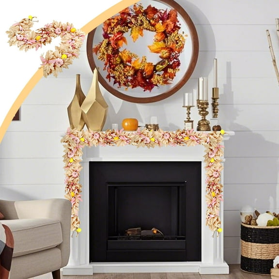 YZEGDCH Garland Savings! Fall Decor - Halloween Decor Indoor - Fake Garland Plant Greenery for Home Thanksgiving Fireplace Farmhouse Porch Indoor Outdoor