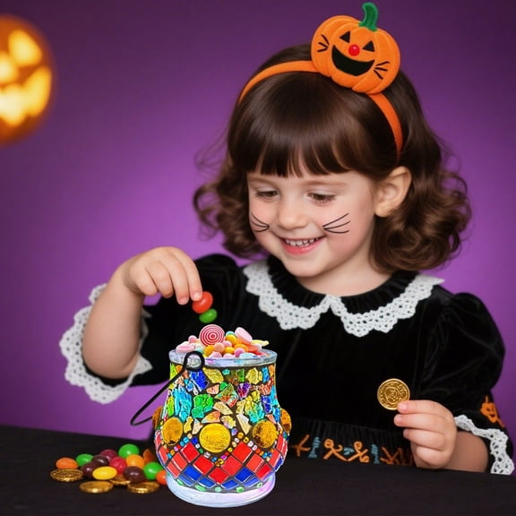 YZEGDCH Halloween Candy Punch Bowl, Bowl Trick or Treat Bucket for Halloween Party Favor