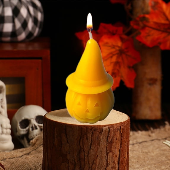 YZEGDCH Halloween Pumpkin Shaped Candles Halloween Decorations Cute Scented Candles for Fall, Halloween & Thanksgiving Home Decor Gifts