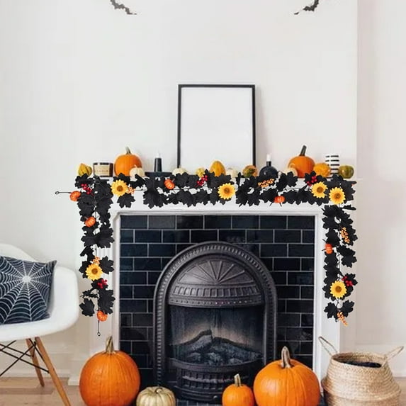 YZEGDCH Halloween Fall Decorations for Home - Halloween Decor - Fake Garland Plant Greenery for Home Thanksgiving Fireplace Farmhouse Porch Indoor Outdoor