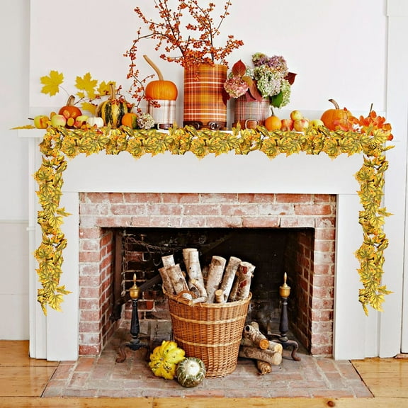 YZEGDCH Halloween Halloween Garland - Halloween Decor - Fake Garland Plant Greenery for Halloween Party Supplies Fireplace Wall Home Decoration