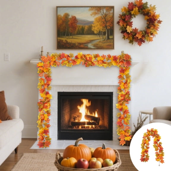 YZEGDCH Halloween Halloween Garland - Halloween Decor - Fake Garland Plant Greenery for Home Tree Mantle Indoor Outdoor Thanksgiving Party Supplies