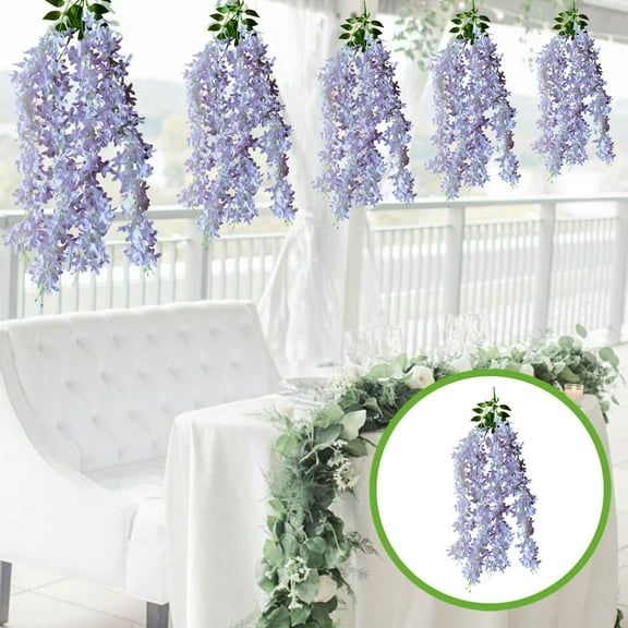 YZEGDCH Hanging Lilac Flowers 33in Artificial Flowers Flowers Saveings Fake Wisteria Vines for Bedroom Wedding Home Party Wall Decoration(Multicolor)