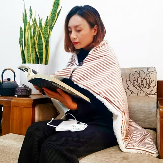 Heated Blanket Electric Throw,Cozy Soft Flannel,Overheating Protection,Heated Throw Blanket,39"x25" 3-speed Temperature Adjustment USB Blanket