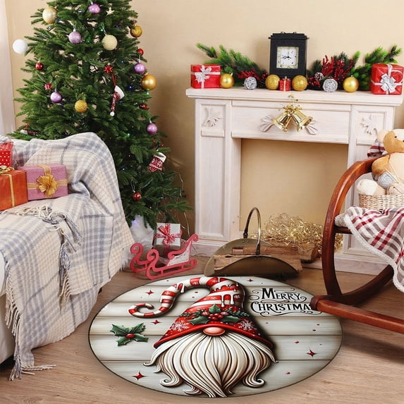 YZEGDCH Home Christmas Mats Non Slip Washable Bath Mat, Quick Dry Shaggy Floor Carpet for Tub Shower Bath Door Enterway