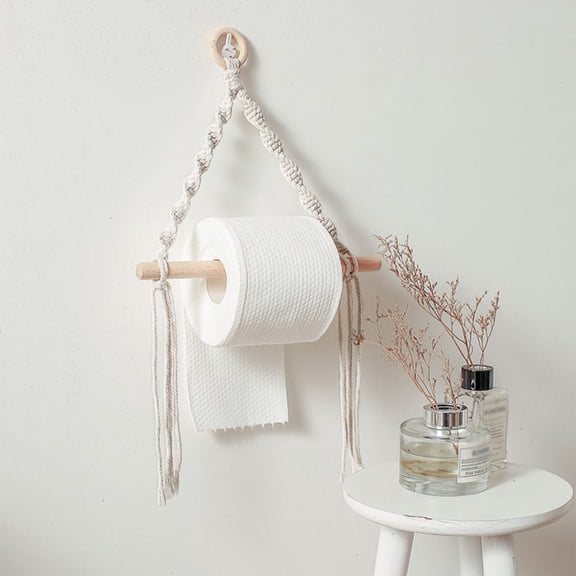 Home Toilet Paper Holder Free Standing Rustproof Self Adhesive Tissue Holder for Bathroom Toilet Paper Storage Bathroom Accessories,Wood