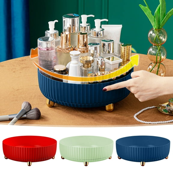 Lazy Susan Turntable Organizer Non-Skid Lazy Susan Turn Table Multifunctional Seasoning Shelf for Kitchen Fridge Bathroom Makeup Countertop,Up to 50% Off
