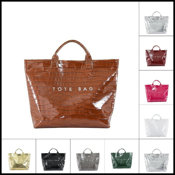 YZEGDCH PVC Tote Brown Bag for Women Snake Skin Print Purse Clear Plastic Tote Bag Large Kraft Paper Handbag, Valentine's Day Gifts for Women Gi*rl, Under 25 Dollars!