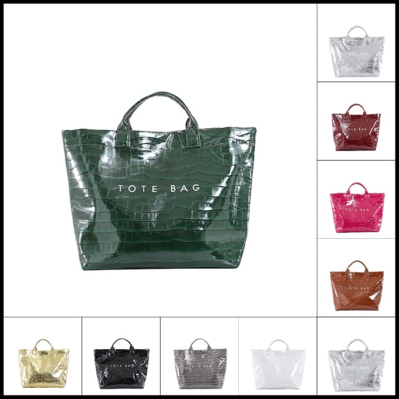 YZEGDCH PVC Tote Green Bag for Women Snake Skin Print Purse Clear Plastic Tote Bag Large Kraft Paper Handbag, Valentine's Day Gifts for Women Gi*rl, Under 25 Dollars!