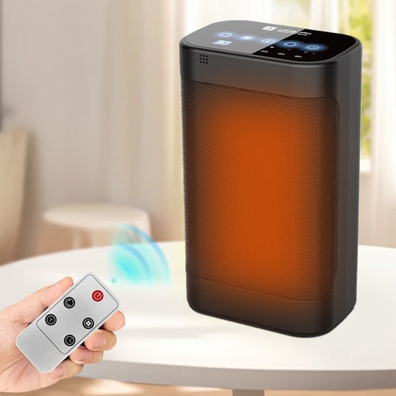 Portable Electric Heaters for Indoor Use,Oscillating Space Heaters with Remote Control Two Heat Settings,Rapid Heating,Low Noise,Quiet Safe Heater for Bedroom Living Room