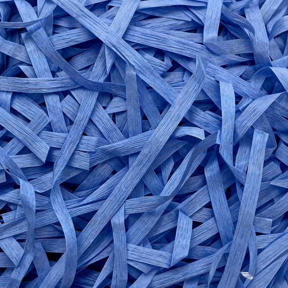 YZEGDCH Raffia Paper Shreds, 100g Shredded Paper for Gift Box, Crinkle Cut Paper Shred Filler for Christmas Valentine's Day Wedding Birthday Gift Wrapping & Basket Filling(40oz Blue#6)