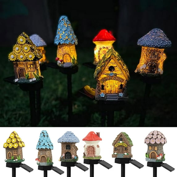 YZEGDCH Solar Lights Outdoor Garden Decorations,Waterproof Solar Pathway Yard Lights,New Solar Resin Ground Lamp Outdoor Garden Lights Garden Decoration Arrangement Lights