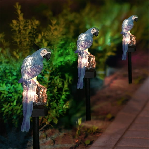 Solar Path Lights,Solar Parrot Inserting Ground Resin Crafts Garden Placement