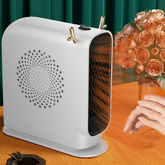 YZEGDCH Space Heater for Indoor Use,Overheat Protection,Tip-Over Protection,Low Noise Heating,Safe Electric Portable Small Heater for Office Home Room,10.2"x9.6"x4.9"