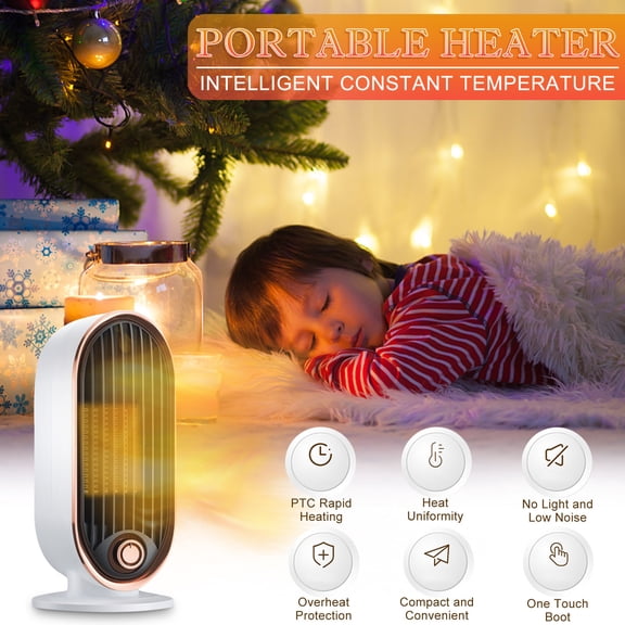 Space Heater for Home,Desk Heaters,Overheat Protection,Fast Heating,Heater Fan for Office Bedroom Home
