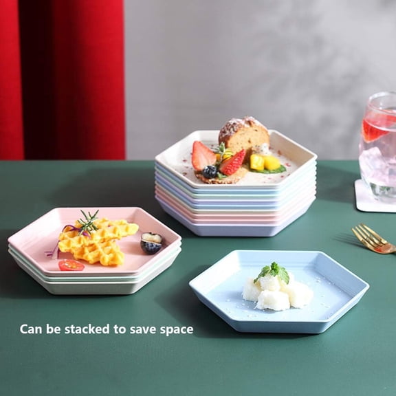 Spit Bone Dinner Plates Bone Spitting Plate for Home Daily Use Wedding Camping Party Supplies,4pcs, Under $5