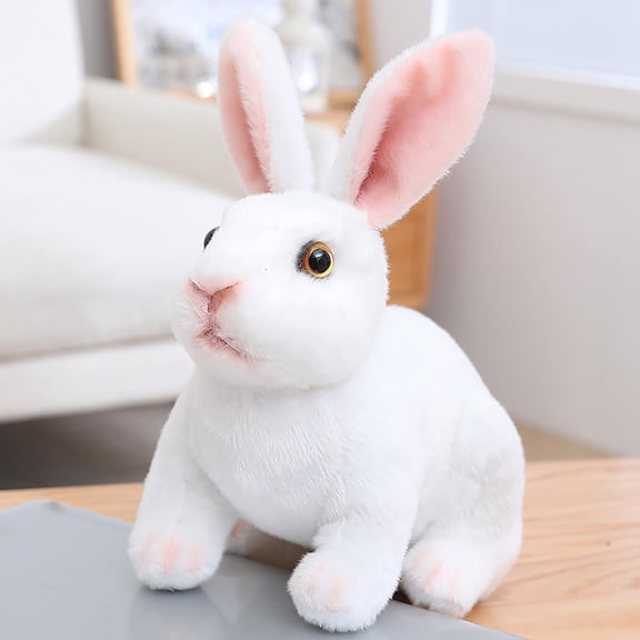 Stuffed Animal Cute Plush Toy for Toddler,Simulated Rabbit Doll Plush Toy Of The Chinese New Year Of The Rabbit Little White Rabbit Doll Children's Birthday Gift,Gift for Kids
