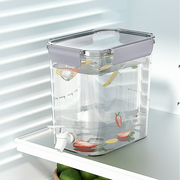Summer 1.8L Cold Kettle with Lid Easy Clean Wide Opening Juice Container for Fridge Water Pitcher with Lid Home Plastic Beverage Dispenser for Party