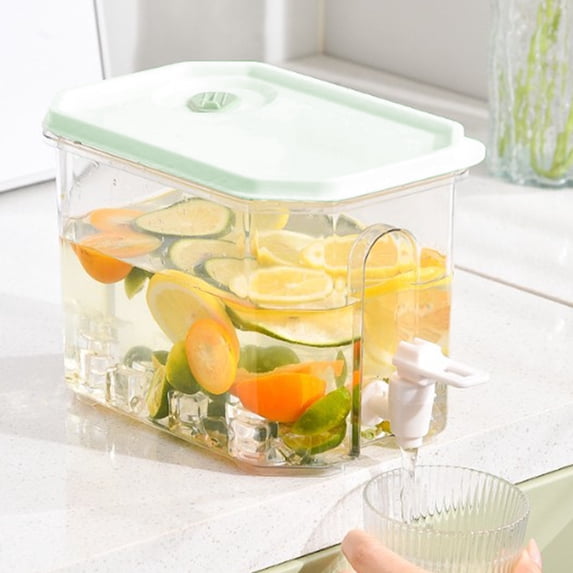 Summer 4L Cold Water Kettle with Filter Easy Clean Wide Opening Juice Container for Fridge Water Pitcher with Lid for Tea Juices Milk Cold or Hot Beverages