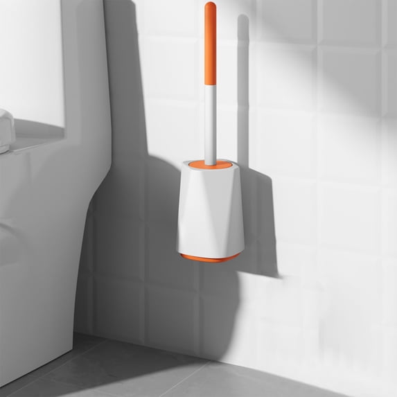 Tupukom Toilet Brush and Holder Set Bath Modern Design Easy Storage Toilet Bowl Brush Bath Accessories Household Essentials