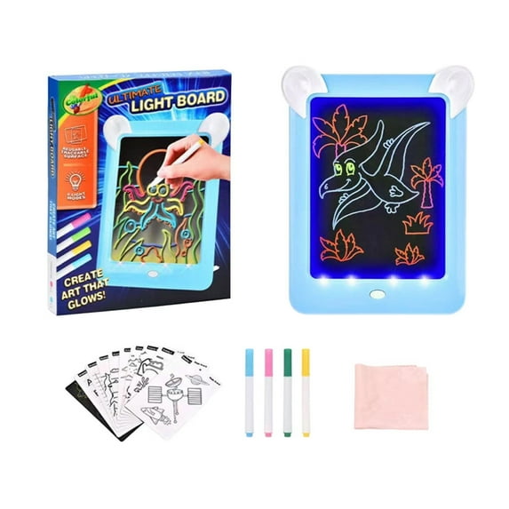 YZEGDCH Ultimate Light Board - Blue, Kids Drawing Tablet, Holiday & Christmas Gifts, LED Drawing Board, Sketching Art Projector, Toys for Boys & Girls, 6 7 8 9 10 11 12 Years Old+(10"x8")
