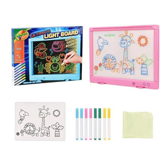 YZEGDCH Ultimate Light Board - Pink, Kids Drawing Tablet, Holiday & Christmas Gifts, LED Drawing Board, Sketching Art Projector, Toys for Boys & Girls, 6 7 8 9 10 11 12 Years Old+(13"x10")