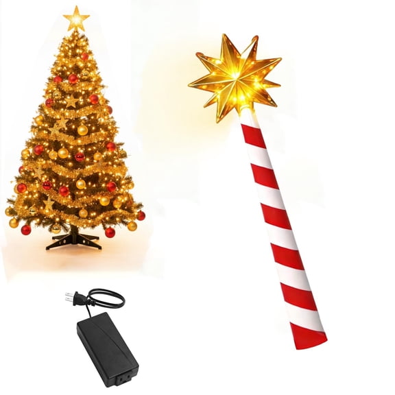 YZEGDCH Voice Star Red Magic Christmas Light Wand Controller, Music Wireless Remote Control Outlet for Christmas Tree String Lights and Home Decoration Lights, Magic Switch Kit for Kids Friends