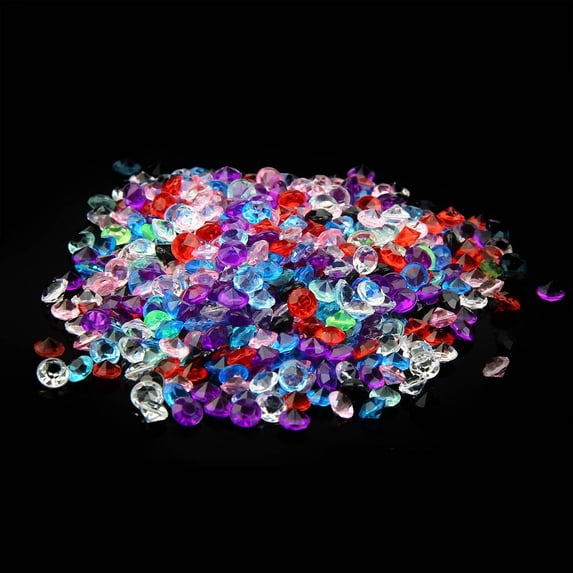 YZHM 1000 Pieces Vase Filler Bling Bling The Acrylic Gem Table Scatter Crystals In Four Sizes Table Decorations for Vase Filler Christmas Wedding Birthday Party (Colorful) L