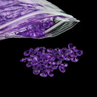HappyFiller 630 PCS Purple Acrylic Flat Marbles 0.6 inch Vase Fillers Gems  for Centerpieces,Party Event,Confetti,Table Scatters,Home Accents Floral