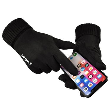YZHM Men's Warm Touchscreen Winter Gloves, Black