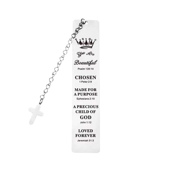 YZHMYR 6.9In Stainless Steel Bookmark Personalized Literary Design Smooth Reading Marking Tool Long-Lasting Use Book Lover Gift Back to School Supplies Office Student Reading Essentials Accessory