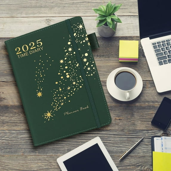 YZHMYR Bilingual English Spanish Schedule Book Multilingual Daily Plan Book with Pen Strap Wear-Resistant Fashionable Portable for Work Meetings Study Plans Daily Tasks Bilingual Users Students Gift